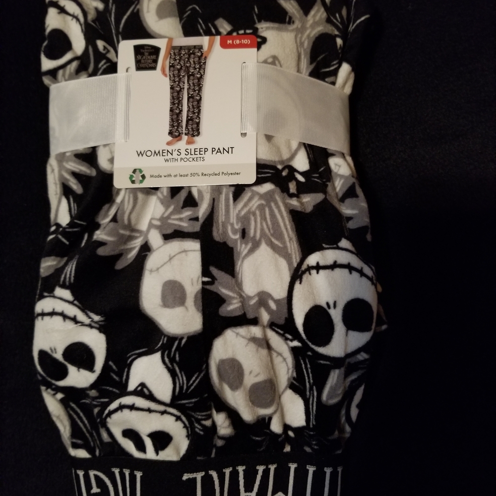 Disney Tim Burton's Nightmare Before Xmas Black/White Women's Sleep Pants